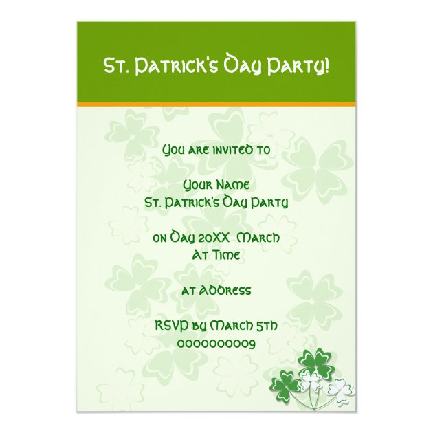 St. Patrick's Day Party Invitations