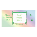 St. Patrick's Day Pastel Rainbow Photo Card Template