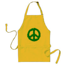 St Patrick's Day Peace Sign Apron