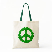 St Patrick's Day Peace Sign Canvas Bag