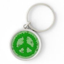 St Patrick's Day Peace Sign Key Chains