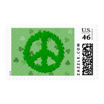 St Patrick's Day Peace Sign Stamps