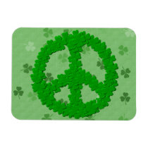 St Patrick's Day Peace Sign Magnets