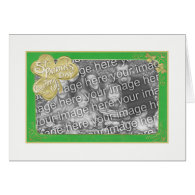 St Patrick's Day Photo Frame Template Greeting Card