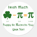 St Patricks Day & Pi Day Sticker Label Name Tags