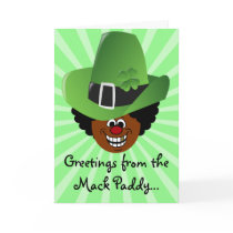 St. Patrick's Day Pimp Style Mack Paddy Leprechuan Greeting Card