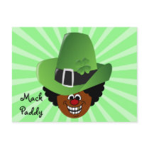 St. Patrick's Day Pimp Style Mack Paddy Leprechuan Postcard