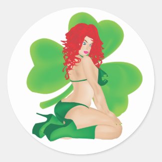St. Patrick's Day Pin Up Sticker