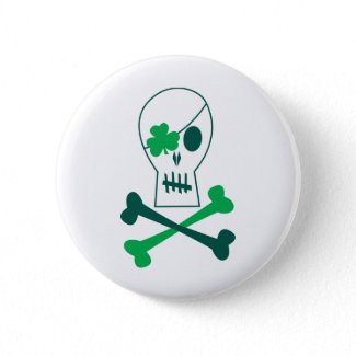 St. Patrick's Day Pirate button