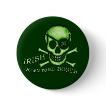 St. Patrick's Day Pirate Skull buttons