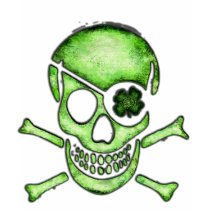 St. Patrick's Day Pirate Skull T-Shirt