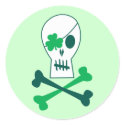 St. Patrick's Day Pirate sticker