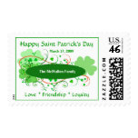 St. Patrick's Day Postage Stamp with Family Name