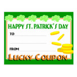 St. Patrick's Day Postcard Coupon