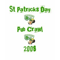 St Patricks day pub crawl t-shirt