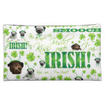 St. Patrick's Day Pug Makeup Bags