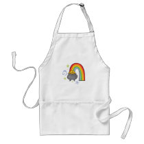 St. Patrick's Day Rainbow Gold design aprons by Eholidayz St. Patrick's Day Rainbow Gold design aprons