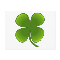 St. Patrick's Day Samrock 4 Leaf Clover Postcard