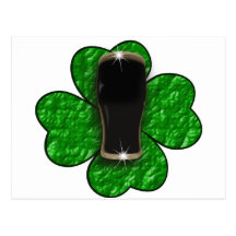 St. Patrick's Day Shamrock and Beer Post Card