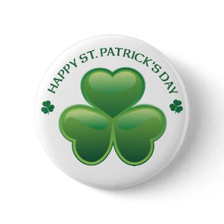 St Patricks Day Shamrock Button button
