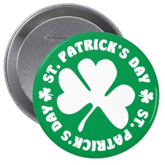 St. Patrick's Day Shamrock Button