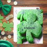 St. Patrick's Day Shamrock Cookies Post Card