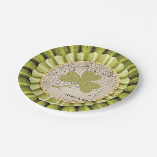 St. Patrick's Day Shamrock Leaf Paper Plates 7 Inch Paper Plate Zazzle