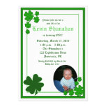 St. Patrick's Day Shamrock *PHOTO* Birthday 5x7 Personalized Invitations