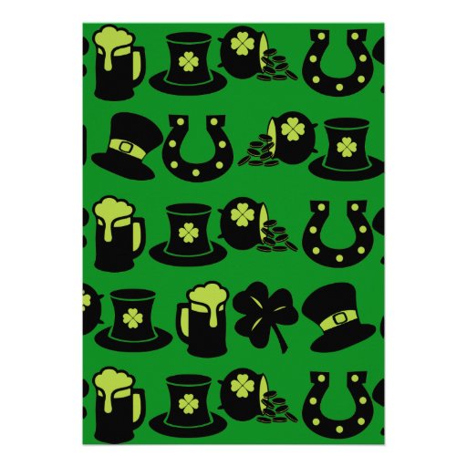 St Patricks Day Shamrock Pot of Gold Green Beer Personalized Invite