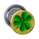 St Patricks Day Shamrock Round Button buttons