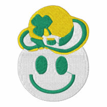 St. Patrick's Day Smiley Face (dark tees) embroidered shirts