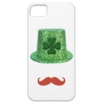 St Patrick's Day Sparkle Hat & Ginger Mustache iPhone 5 Cover