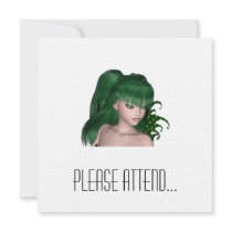 St. Patrick's Day Sprite 1 - Green Fairy Personalized Announcements