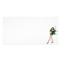 St. Patrick's Day Sprite 4 - Green Fairy Photo Card Template