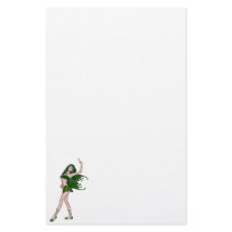 St. Patrick's Day Sprite 4 - Green Fairy Personalized Stationery