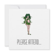 St. Patrick's Day Sprite 5 - Green Fairy Personalized Invite