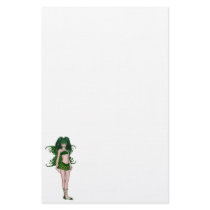 St. Patrick's Day Sprite 5 - Green Fairy Custom Stationery