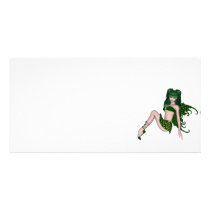 St. Patrick's Day Sprite 6 - Green Fairy Photo Card