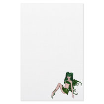 St. Patrick's Day Sprite 6 - Green Fairy Custom Stationery
