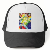 st. patrick's day, stained glass trucker hat