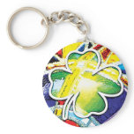 st. patrick's day, stained glass key chains