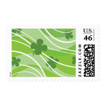 St. Patrick's Day Swirls postage by fantasian_angel St. Patrick's Day Swirls postage