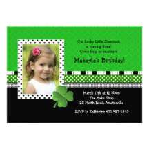 St. Patrick's Day Trendy Photo Invitation