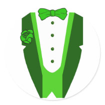 St. Patrick's Day Tuxedo stickers by holiday_tshirts St. Patrick's Day Tuxedo stickers