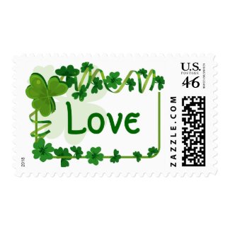 St. Patrick's Day Wedding Postage Stamps