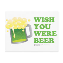 St Patrick's Day Wish you were Beer Tankered Postcard