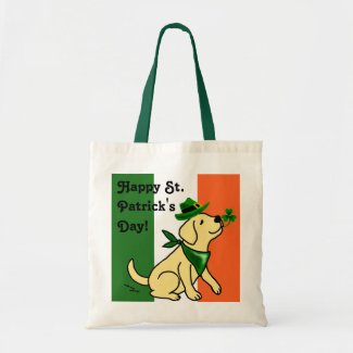 St. Patrick's Day Yellow Labrador bag