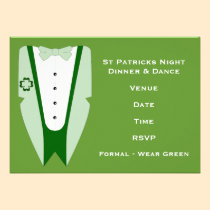 St Patricks Dinner and Dance Event Custom Invitations