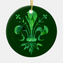 St. Patrick's Fleur de lis Ornaments
