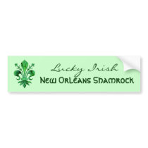 St. Patrick's Lucky Fleur de lis Bumper Stickers
